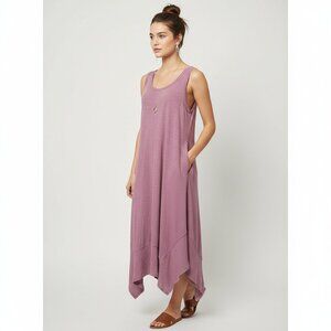 Mododoc Womens Small Sleeveless Tshirt Dress Midi Length